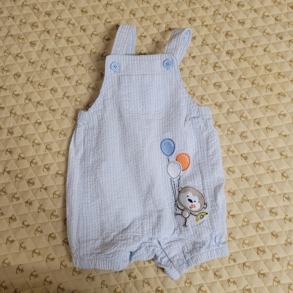 First Moments Monkey With Balloon Baby Romper 3M